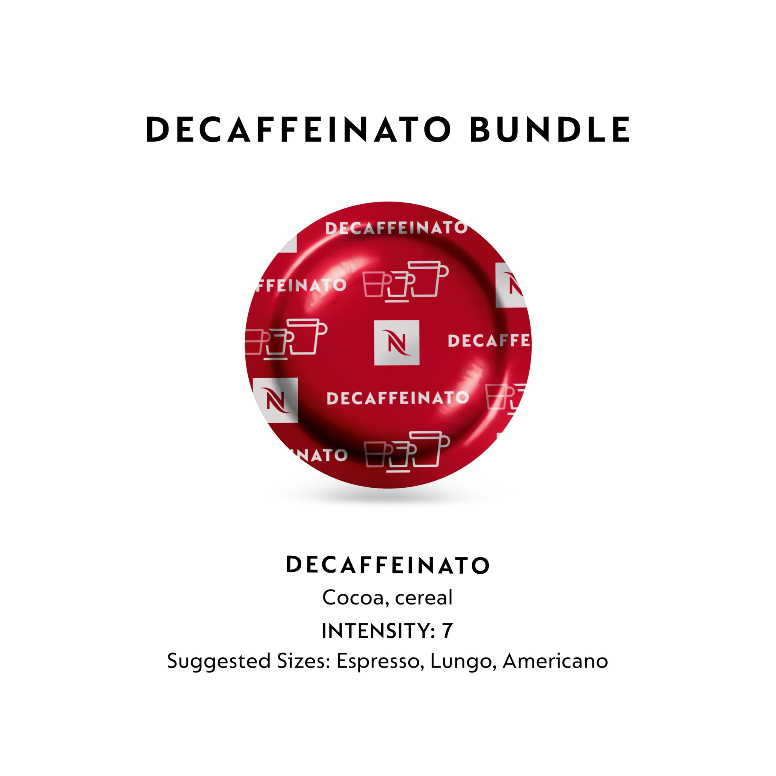 Nespresso Decaffeinato capsule inserted into a professional machine producing crema for consistent servings