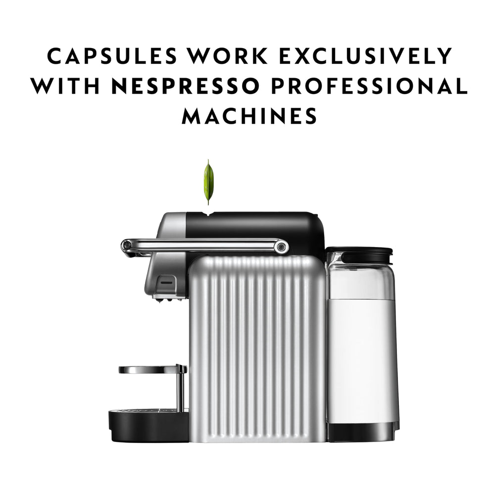 Closeup of Nespresso Finezzo aluminum capsule highlighting seal and freshness benefit