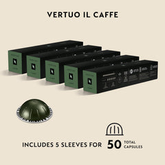 Nespresso Il Caffè pod inside Vertuo machine demonstrating quick brewing