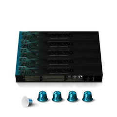 Nespresso Indonesia front packaging showing 50-count pack and product branding benefit freshness