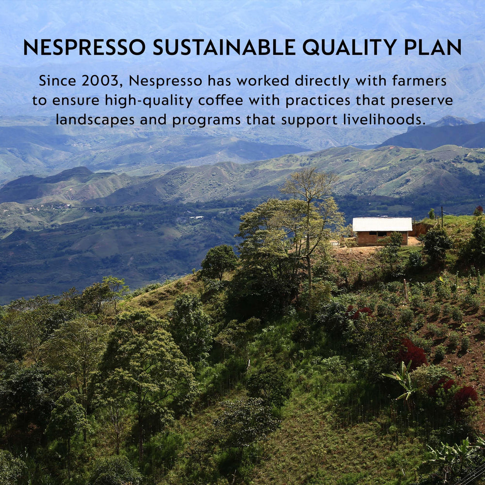 Nespresso Nocciola recycling bag and box, emphasizing recyclable capsules