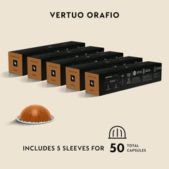 Nespresso Orafio capsule placed in Vertuo machine chamber demonstrating correct fit