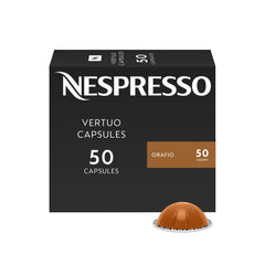 Nespresso Orafio front packaging showing capsule box and branding benefit convenience