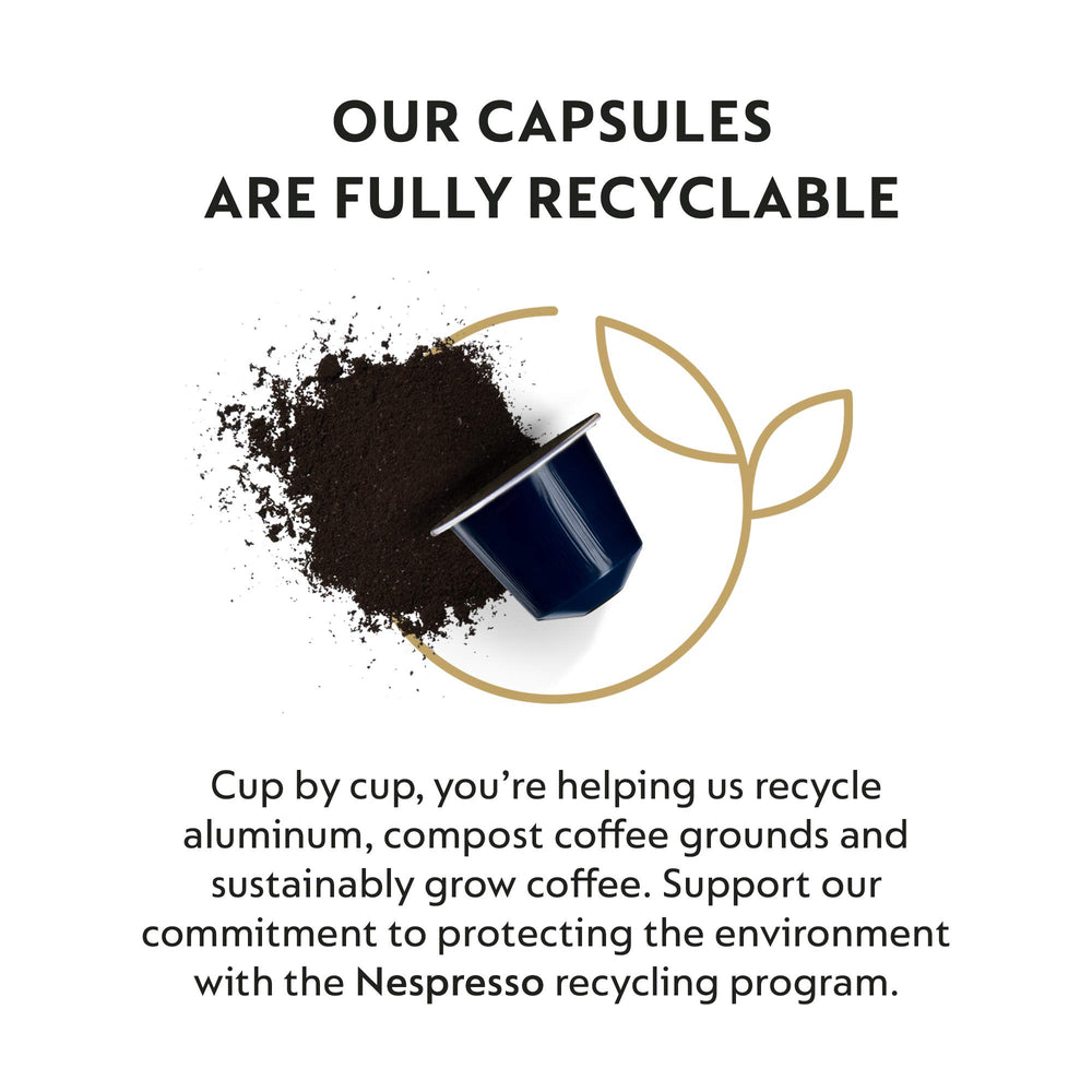 Nespresso Palermo Kazaar five boxes stacked representing the 50 capsule supply advantage