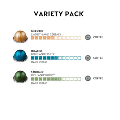 Nespresso Stormio capsule close-up highlighting dark roast texture and bold flavor