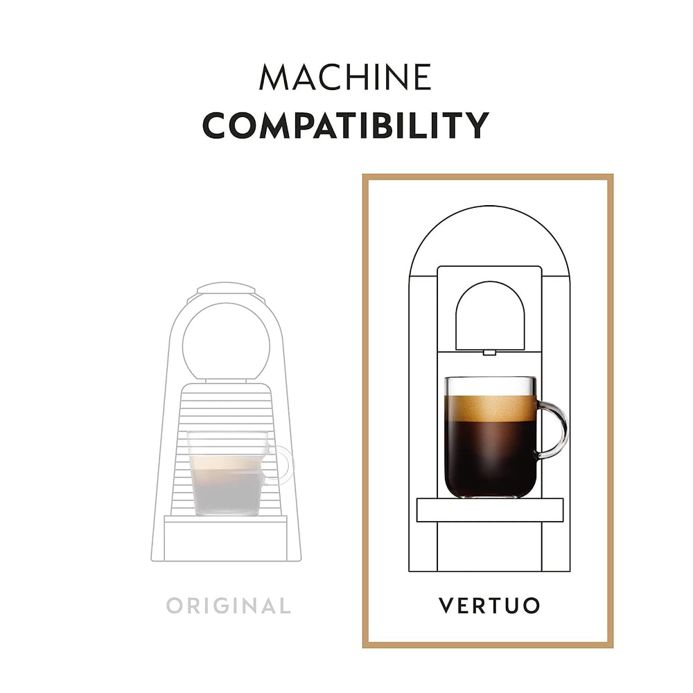 Nespresso Vertuo 30-count box beside a ruler showing scale and quantity