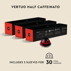 Nespresso Half Caffeinato with milk pour showing sweeter flavor development