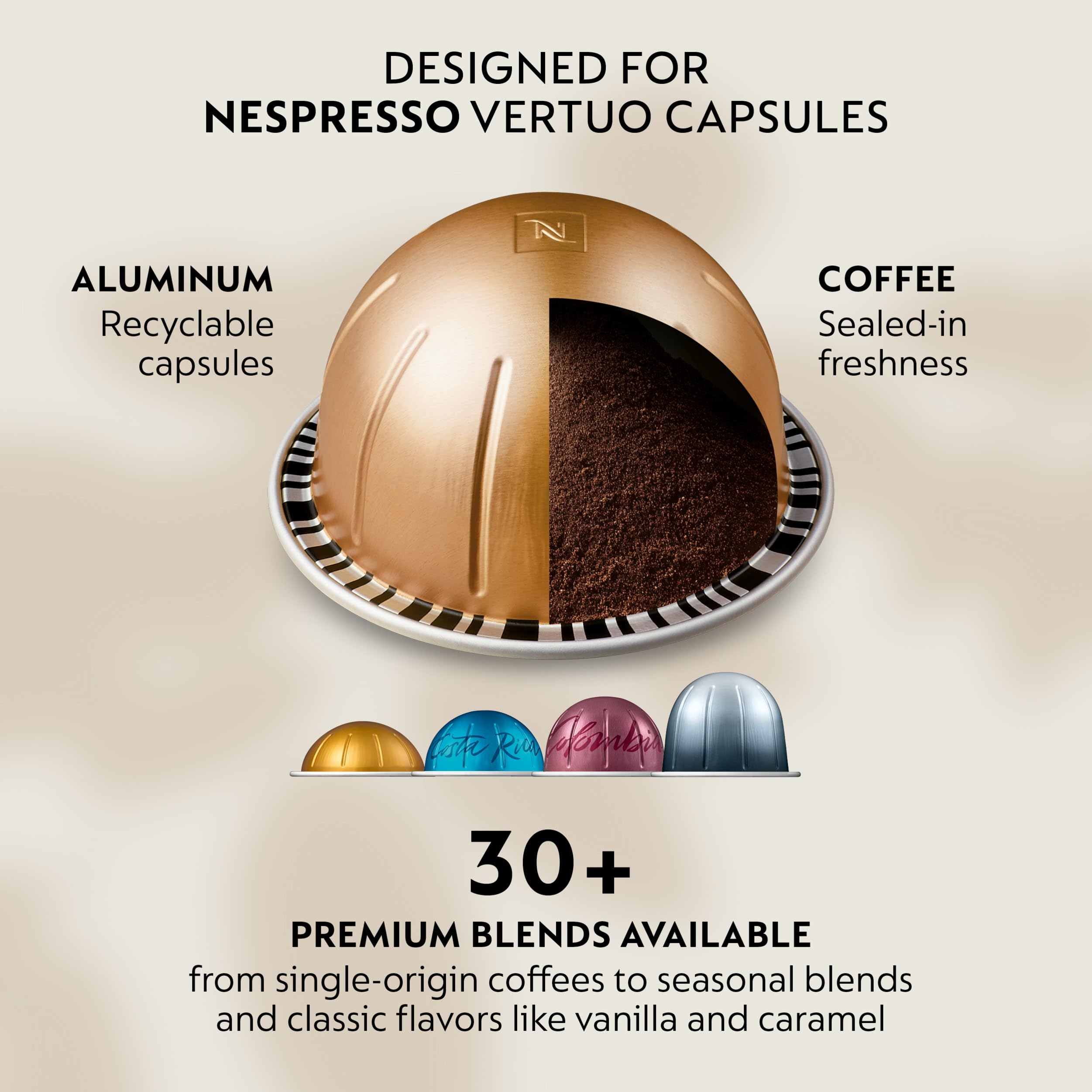 Nespresso Melozio Decaffeinato label with intensity 6 showing medium roast