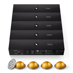 Nespresso Voltesso aluminum capsule close-up highlighting quality seal and freshness