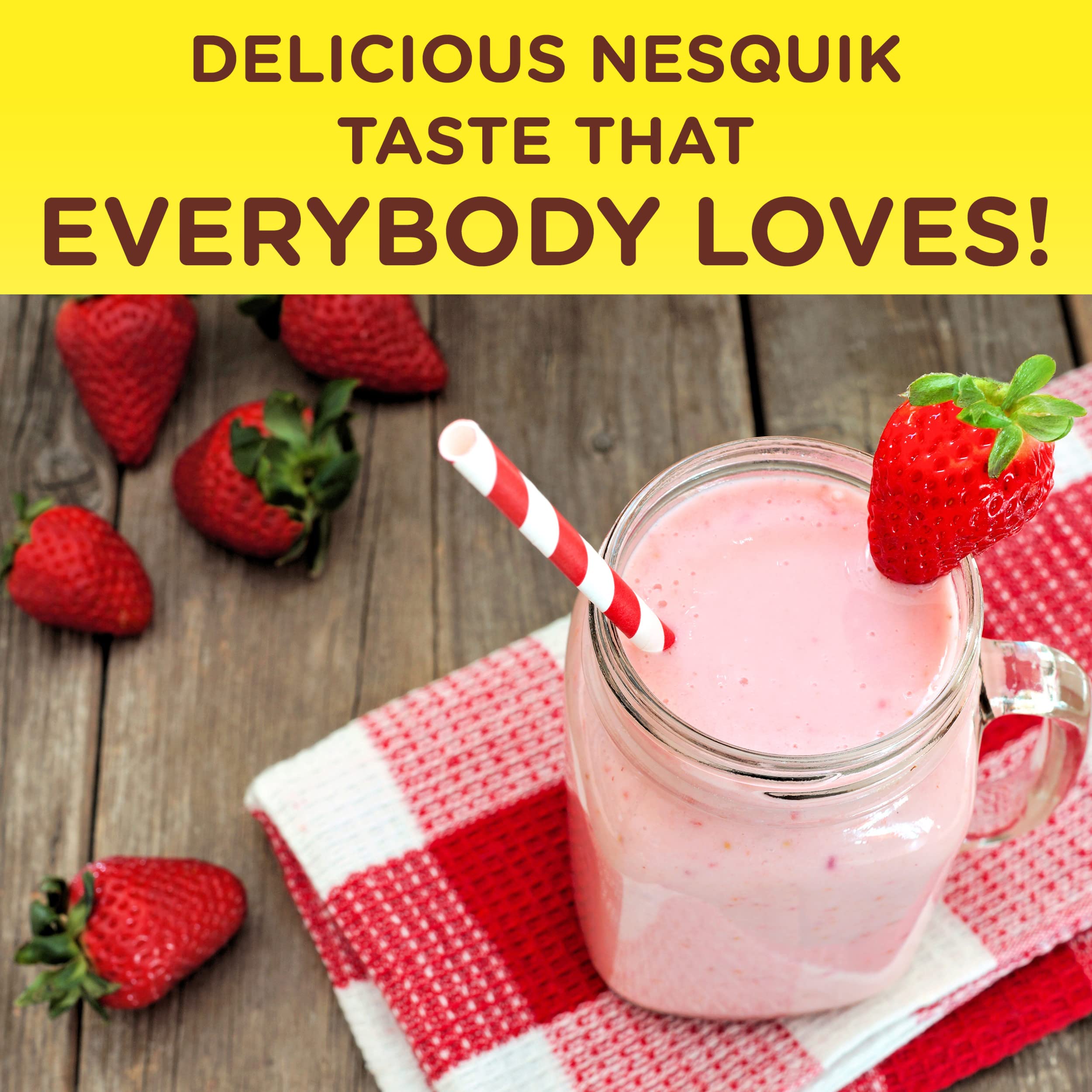 Nesquik label and nutrition facts close-up for ingredient transparency