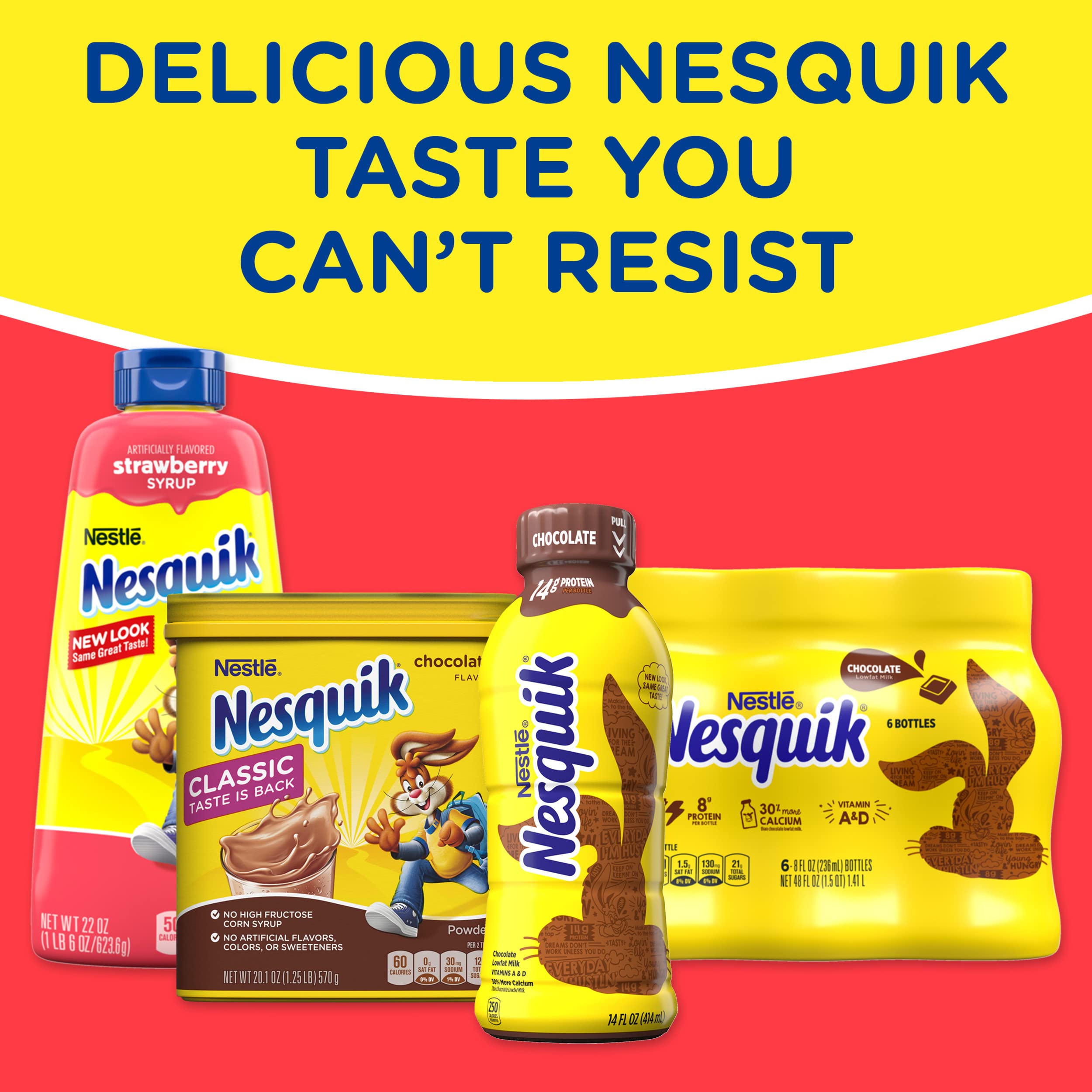 Dry scoop of Nesquik powder ready to measure two tablespoons precisely
