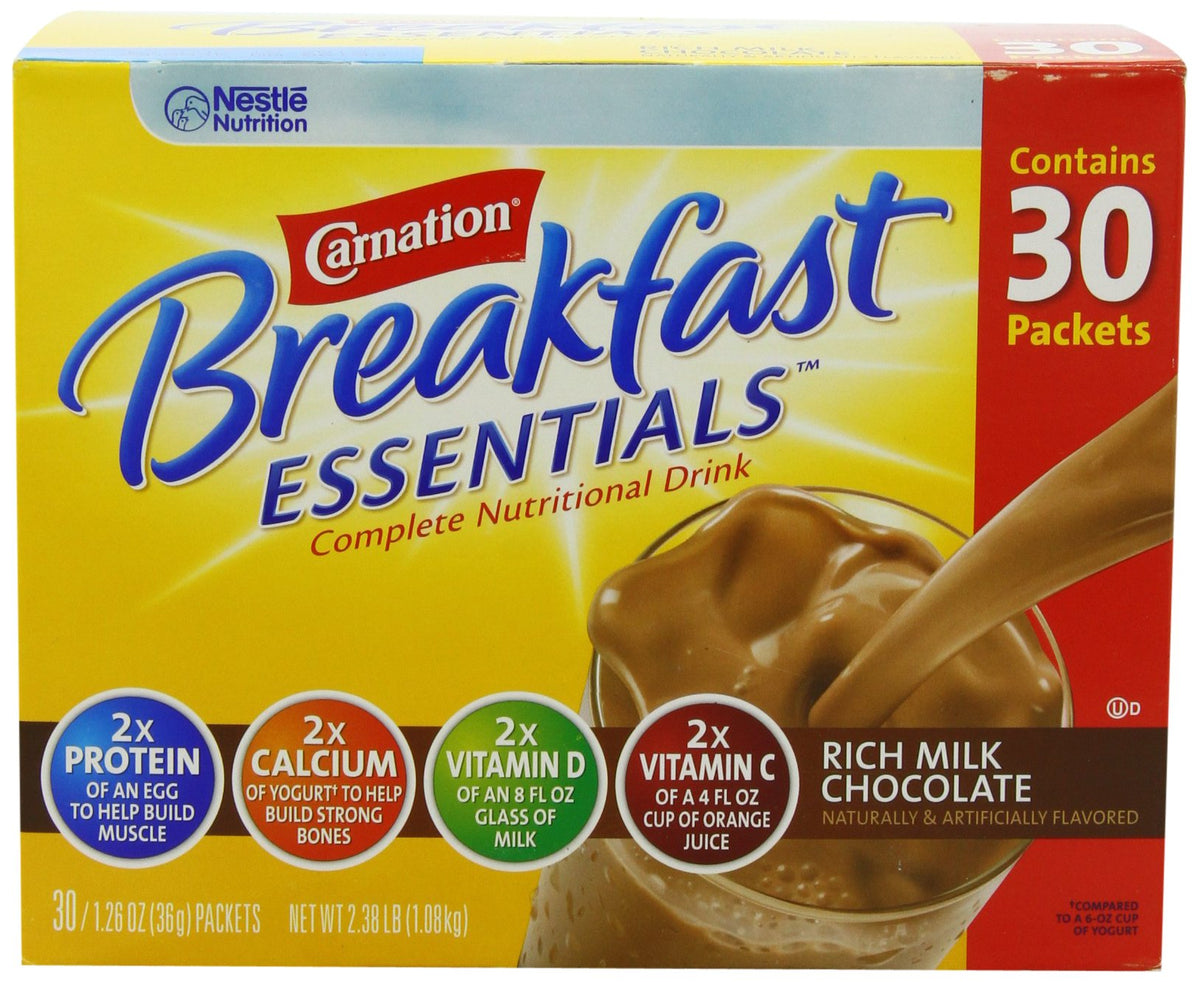Nestle Carnation front packaging showing 30 packets and clear labeling for convenience