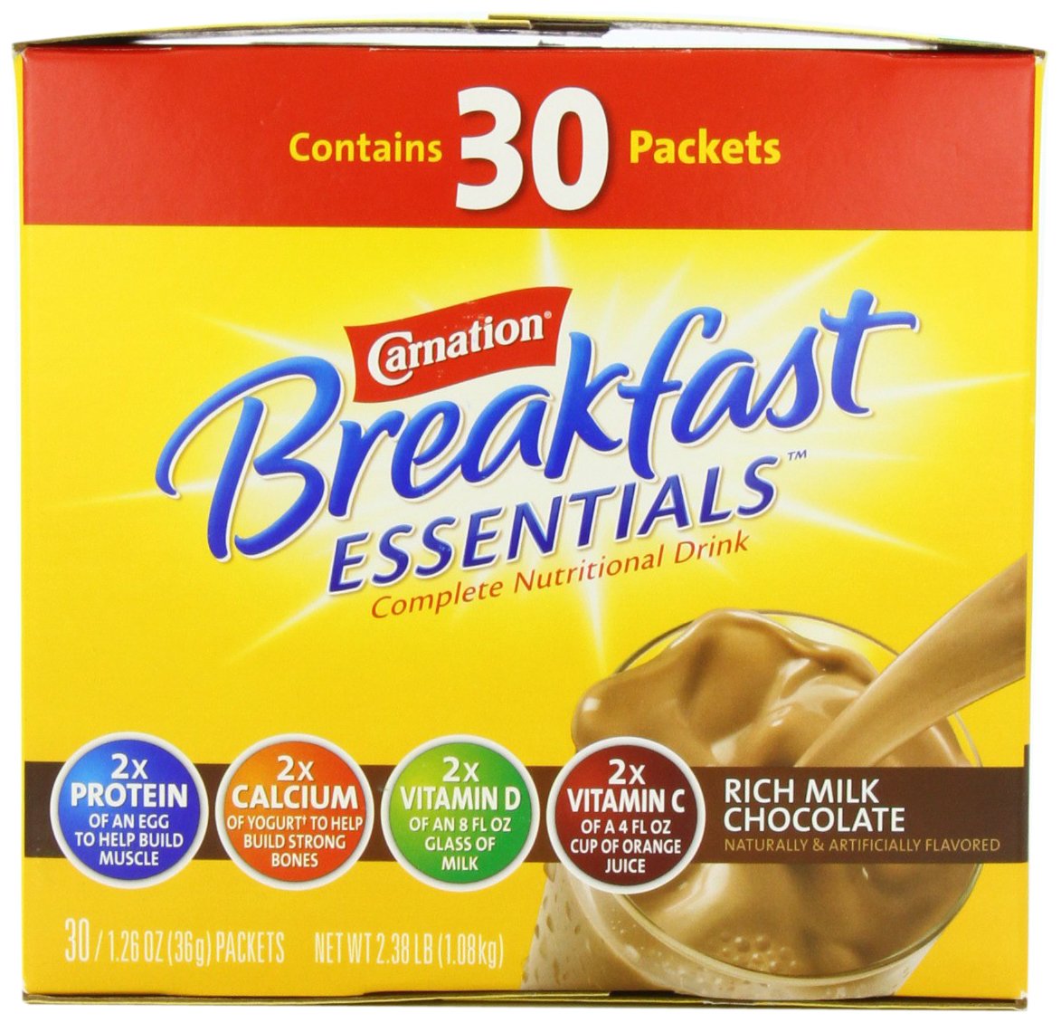 Nestle Carnation mixed chocolate shake held in hands, illustrating quick nourishment benefit