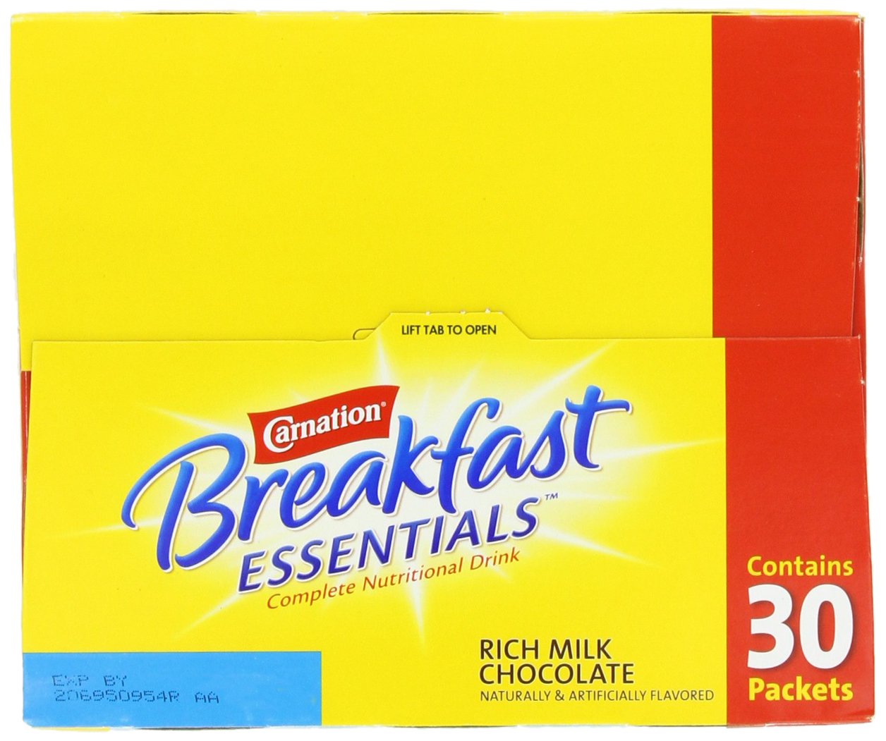 Nestle Carnation packets stored in drawer, demonstrating portable portion control benefit