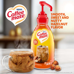 Nestle Coffee mate pump detail highlighting tamper-proof lock and clean dispense