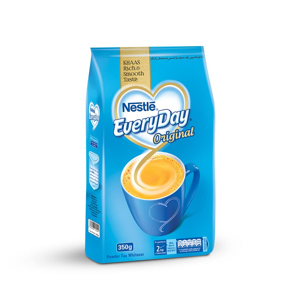 Nestle Everyday front pack showing 350g convenience and rich milk benefit