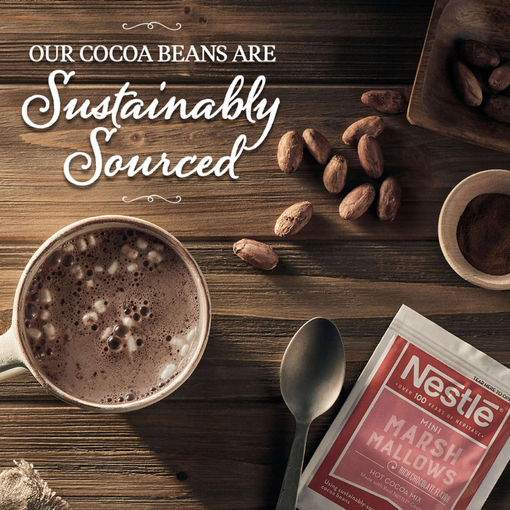 Nestle Hot Cocoa in mug lifestyle shot conveying cozy warmth and comfort