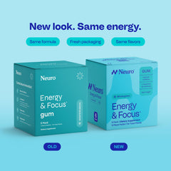 Neuro back label ingredients highlighting caffeine and vitamins benefit