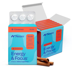 Neuro gum front packaging cinnamon showing 54-count and benefits