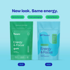 Neuro spearmint open pack with visible gum pieces for quick access