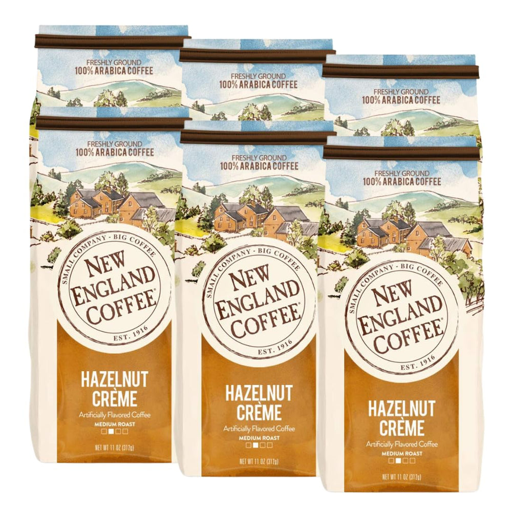 New England Coffee front packaging showing product branding and size benefit clear information