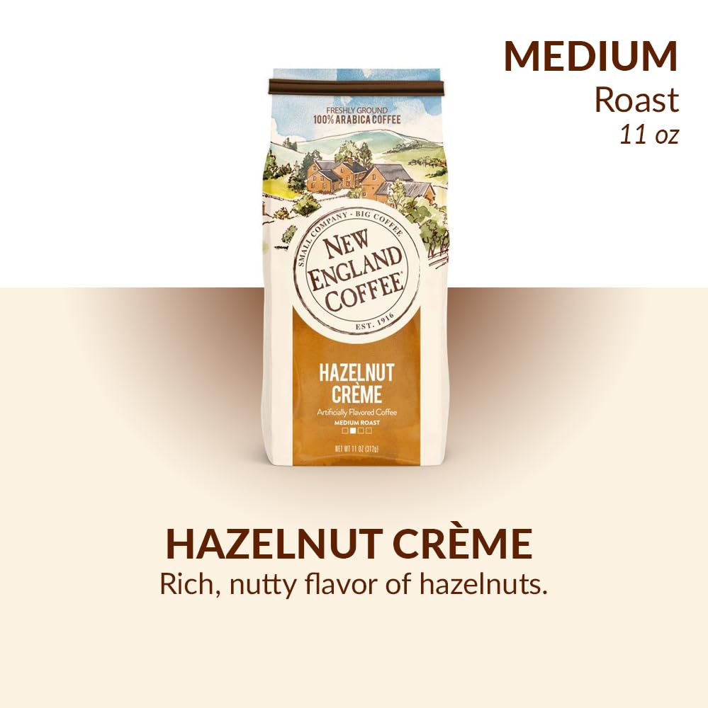 New England Coffee three-pack of 11oz cans displayed for pantry convenience