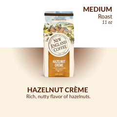 New England Coffee three-pack of 11oz cans displayed for pantry convenience