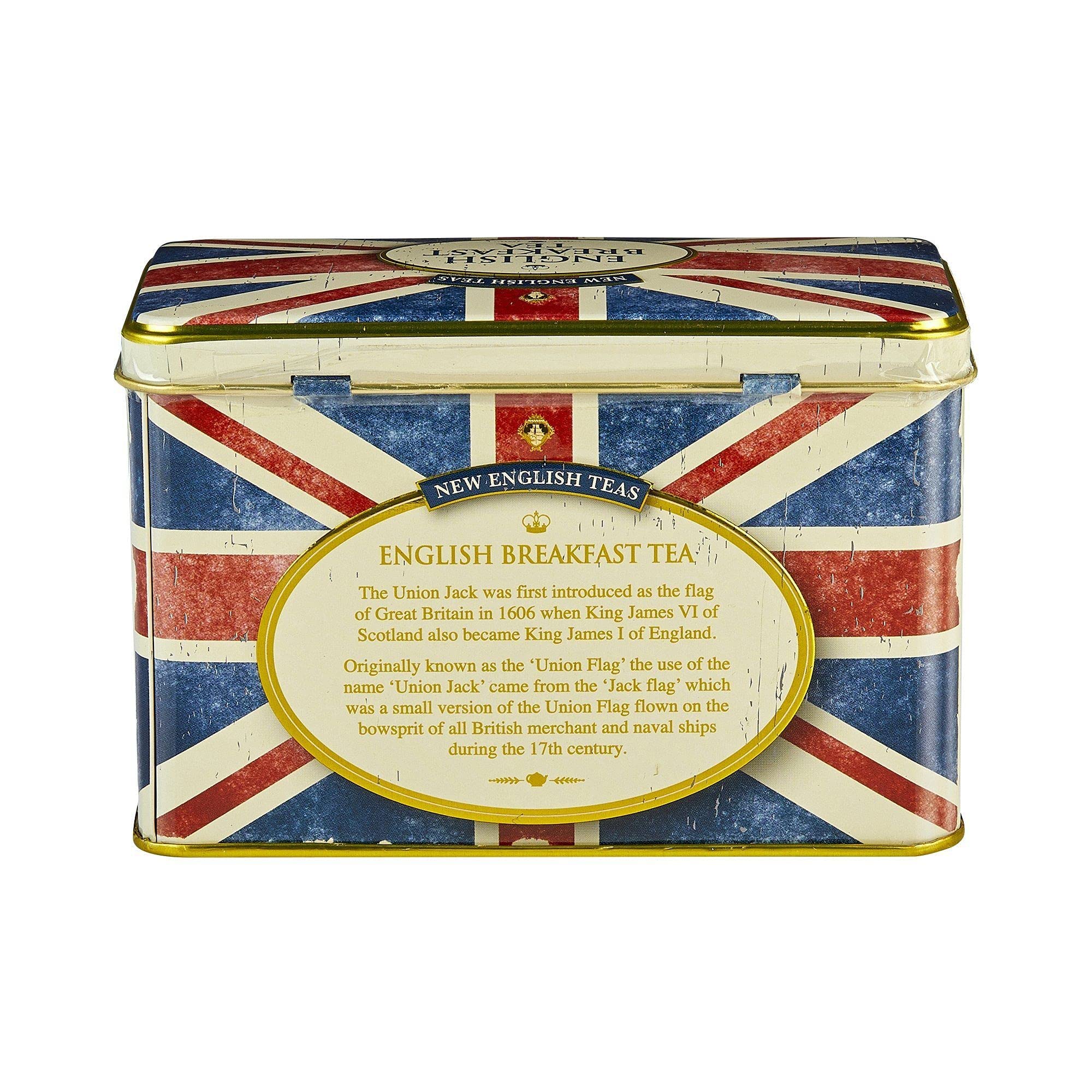 New English Teas tin in breakfast setting, great gift and décor