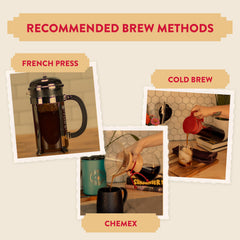 Measuring spoon with ground New Mexico Piñon Coffee ready for precise dosing and consistent brew