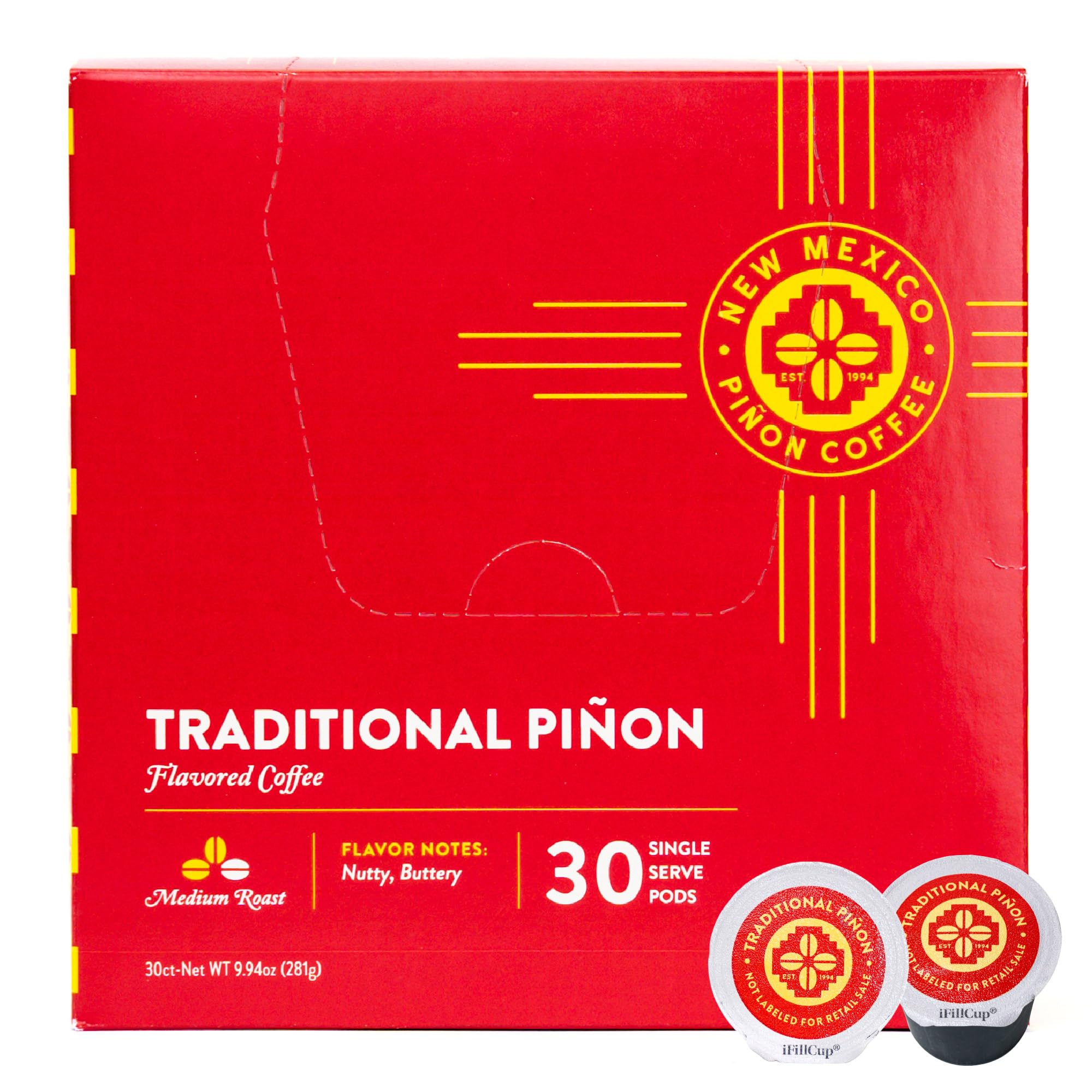 New Mexico Piñon front packaging shows brand and 30-count convenience