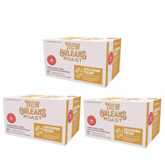 New Orleans Roast front packaging showing Southern Pecan pods and pack benefits