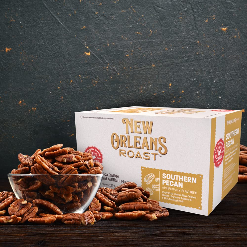 New Orleans Roast pod held in hand for scale emphasizing portioned consistency