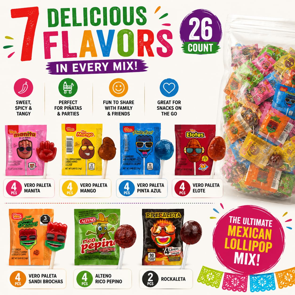 New To Town close-up of lollipop texture highlighting vibrant colors and flavor appeal