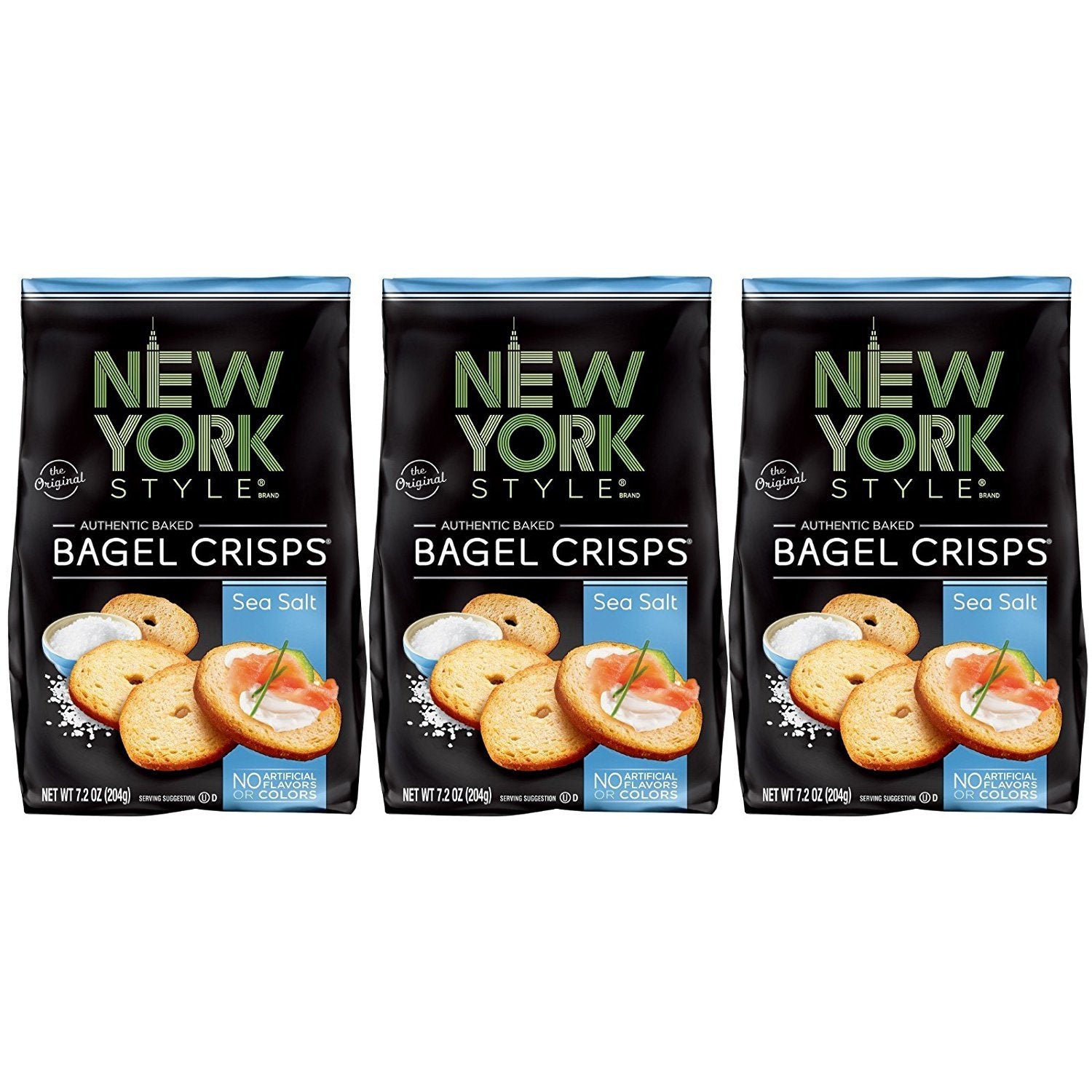 New York Style front pack showing bag and crisp texture, ideal for versatile snacking