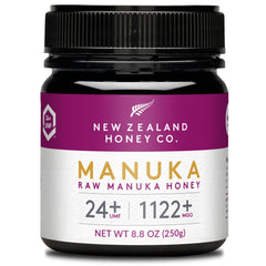 NEW ZEALAND HONEY CO jar front view showing UMF 24+ for confident choice