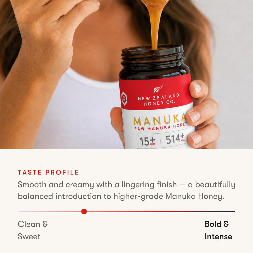 NEW ZEALAND HONEY CO jar on kitchen shelf showing everyday pantry accessibility