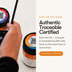 NEW ZEALAND HONEY CO label close-up showing UMF certification and verified potency
