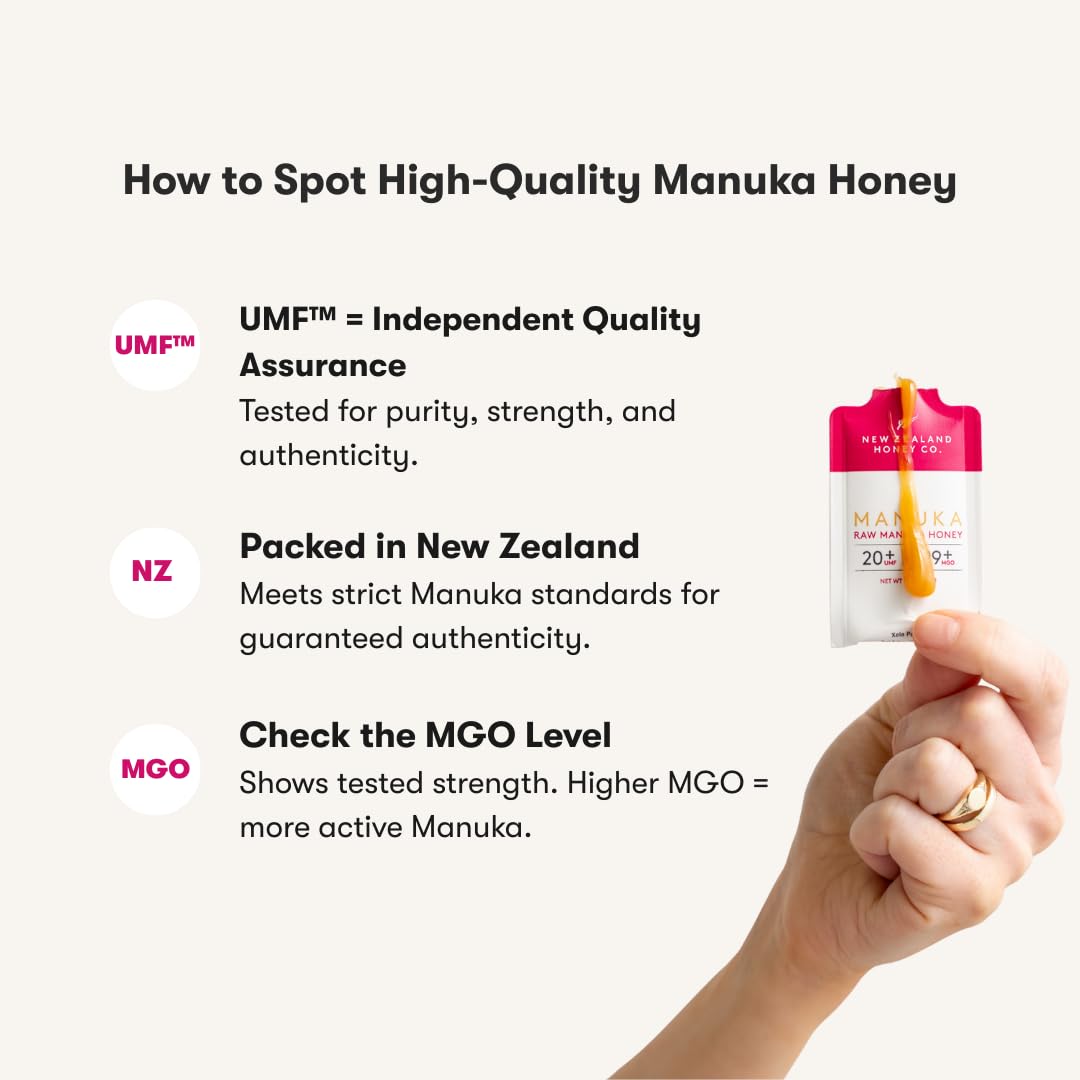 NEW ZEALAND HONEY CO packet in travel kit, highlighting portability and convenience