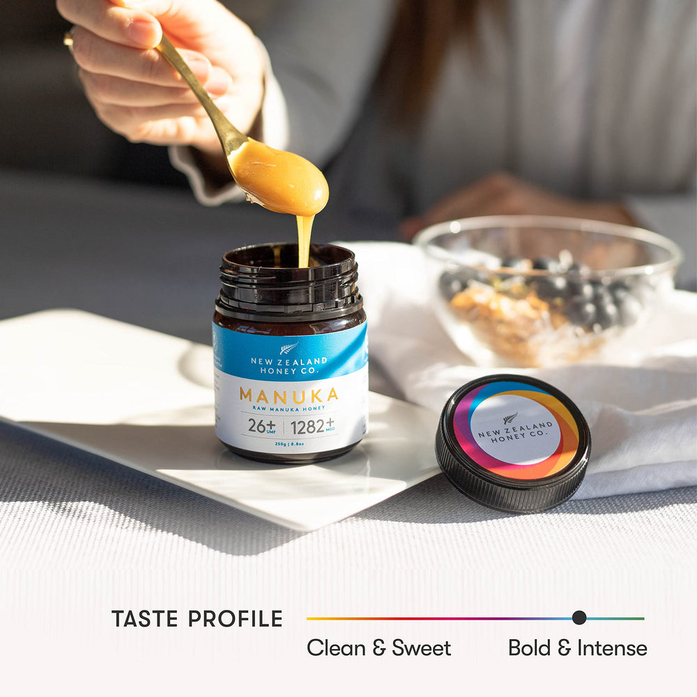 NEW ZEALAND HONEY CO drizzled over yogurt showing natural flavor boost