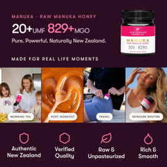 NEW ZEALAND HONEY CO spoonful of manuka honey ready to enjoy for daily wellness