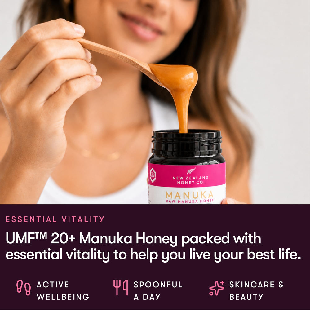 NEW ZEALAND HONEY CO drizzling over yogurt highlighting flavor and breakfast use