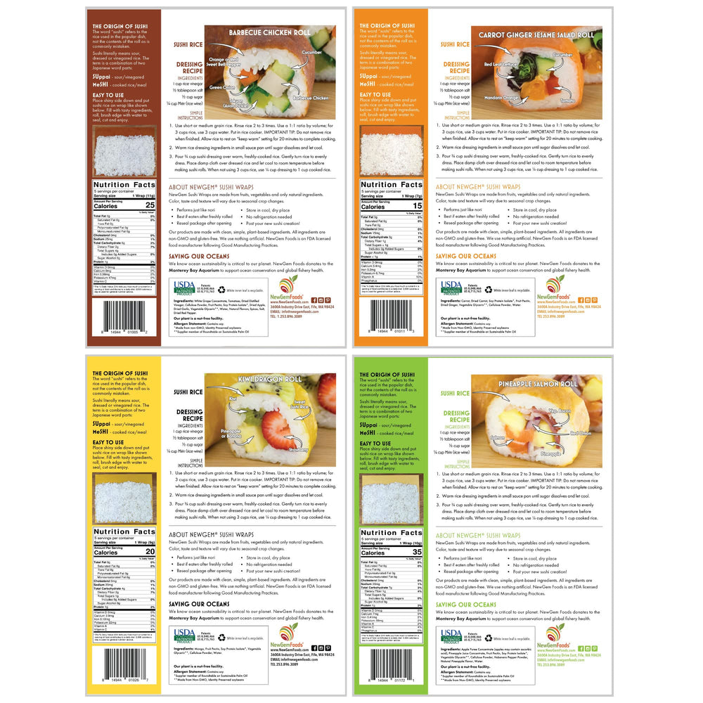 NewGem colorful stacked wraps array highlighting variety and meal inspiration