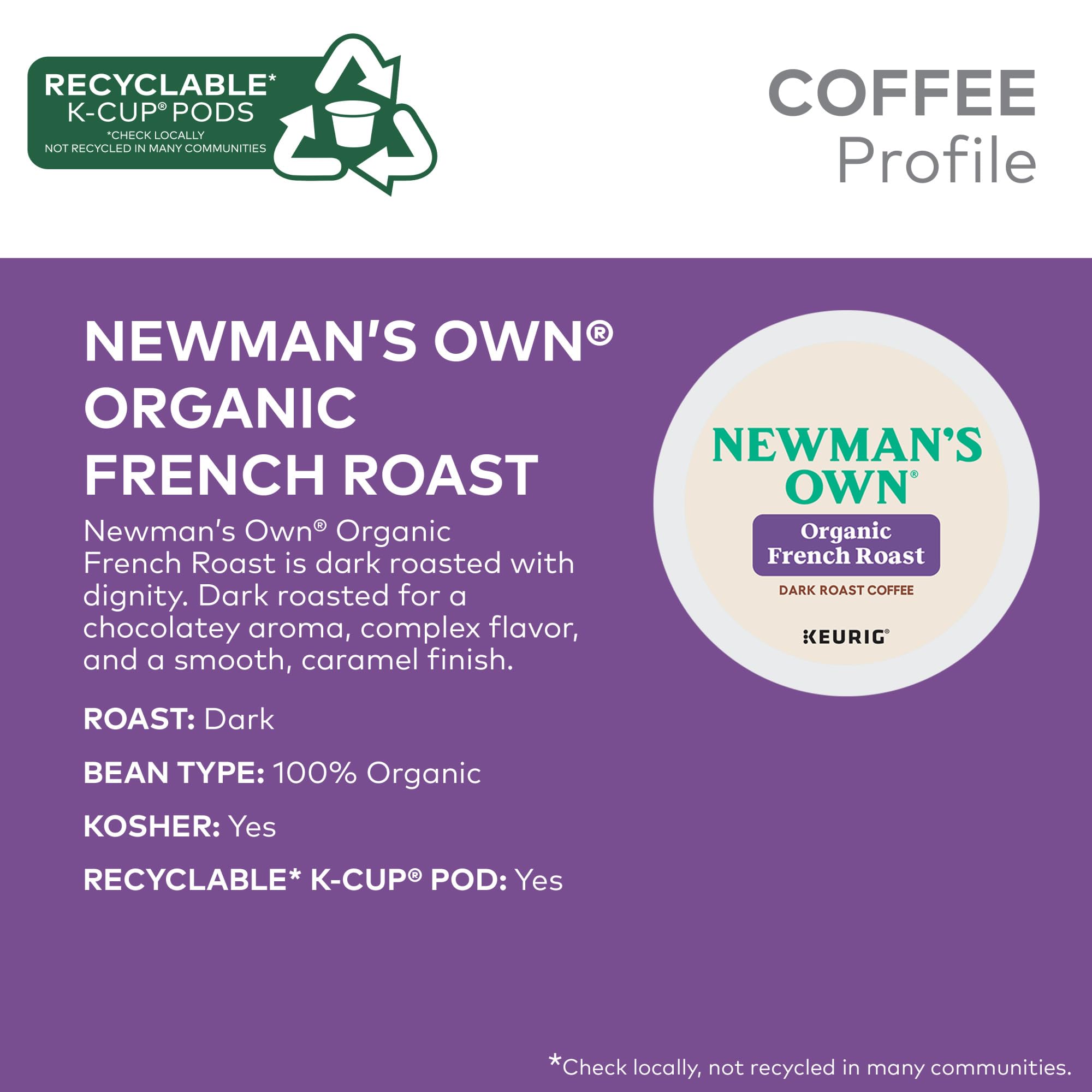 Newman's Own close-up of ground coffee texture showing rich roast depth