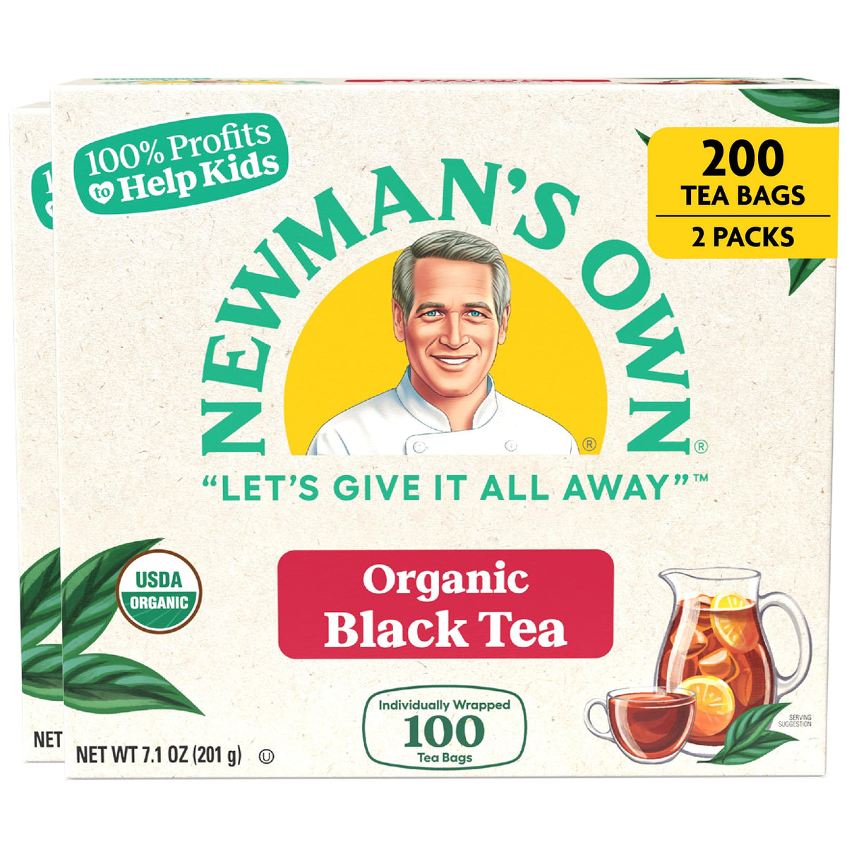 Newman's Own front packaging showing two boxes and organic label for trust