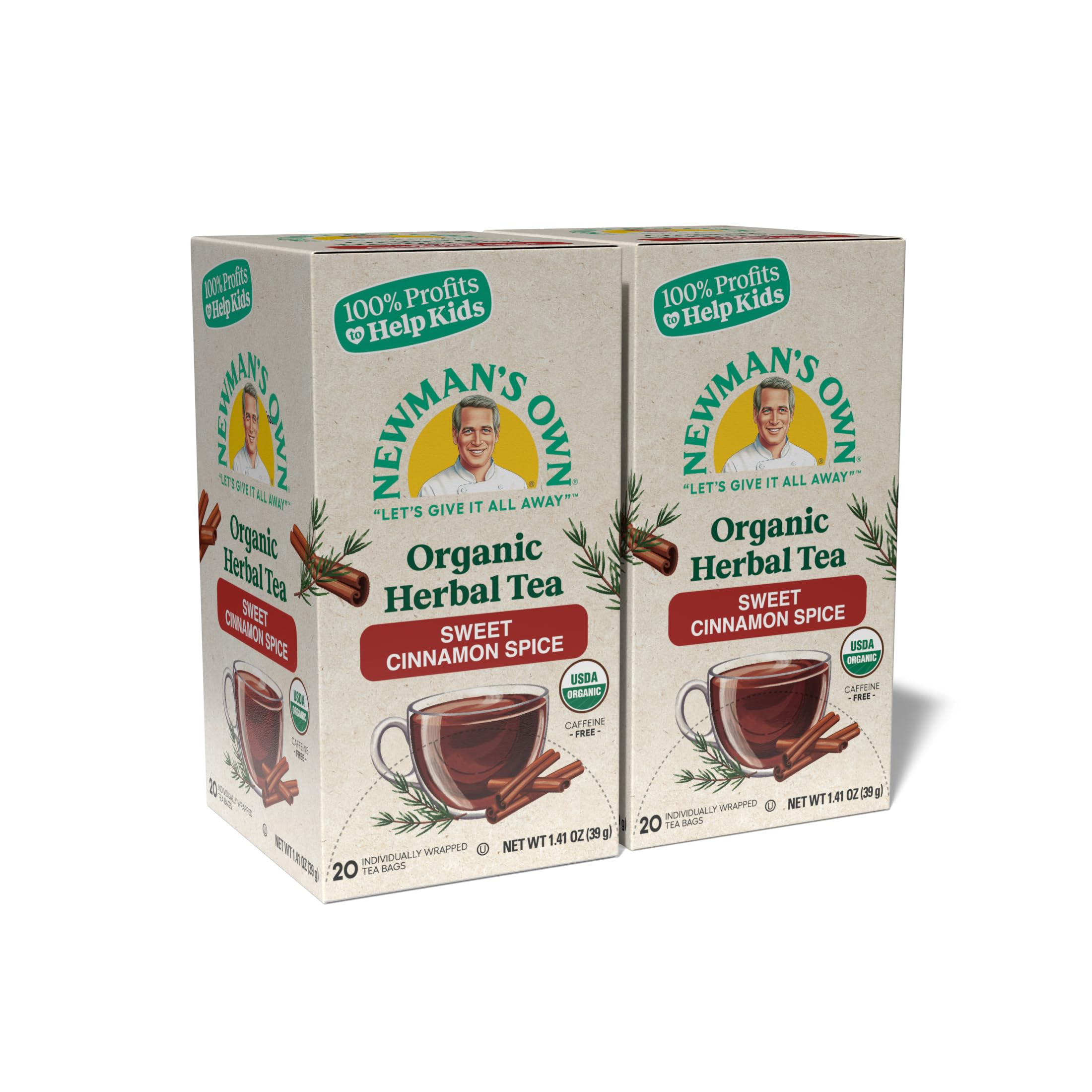 Newman's Own front packaging showing two boxes and benefits
