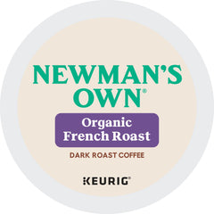 Newman's Own close-up of K-Cup grounds highlighting rich aroma and flavor
