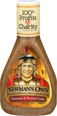Newman's Own front label showing parmesan and garlic benefits