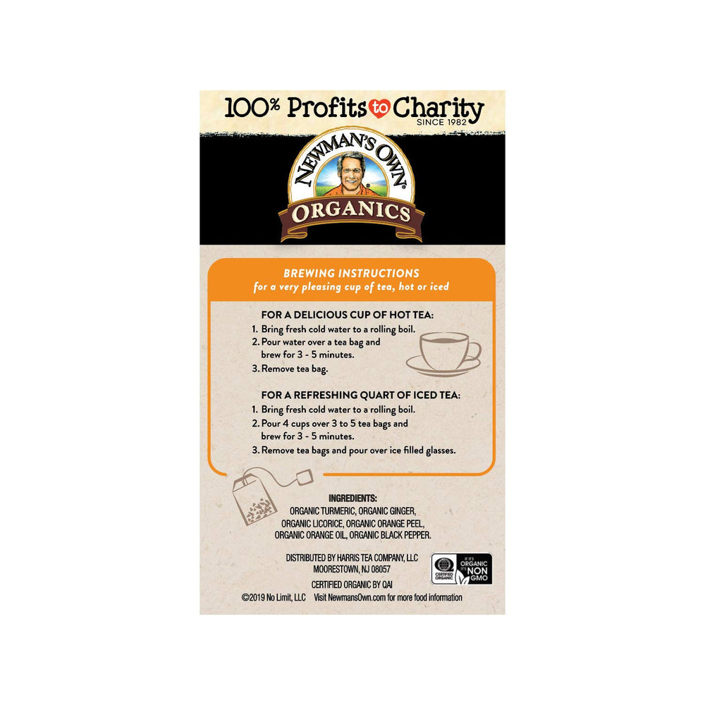 Newman's Own turmeric and ginger root texture close-up highlighting natural ingredients