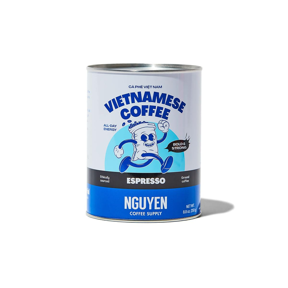Nguyen Coffee Supply front packaging showing bold label and freshness benefit
