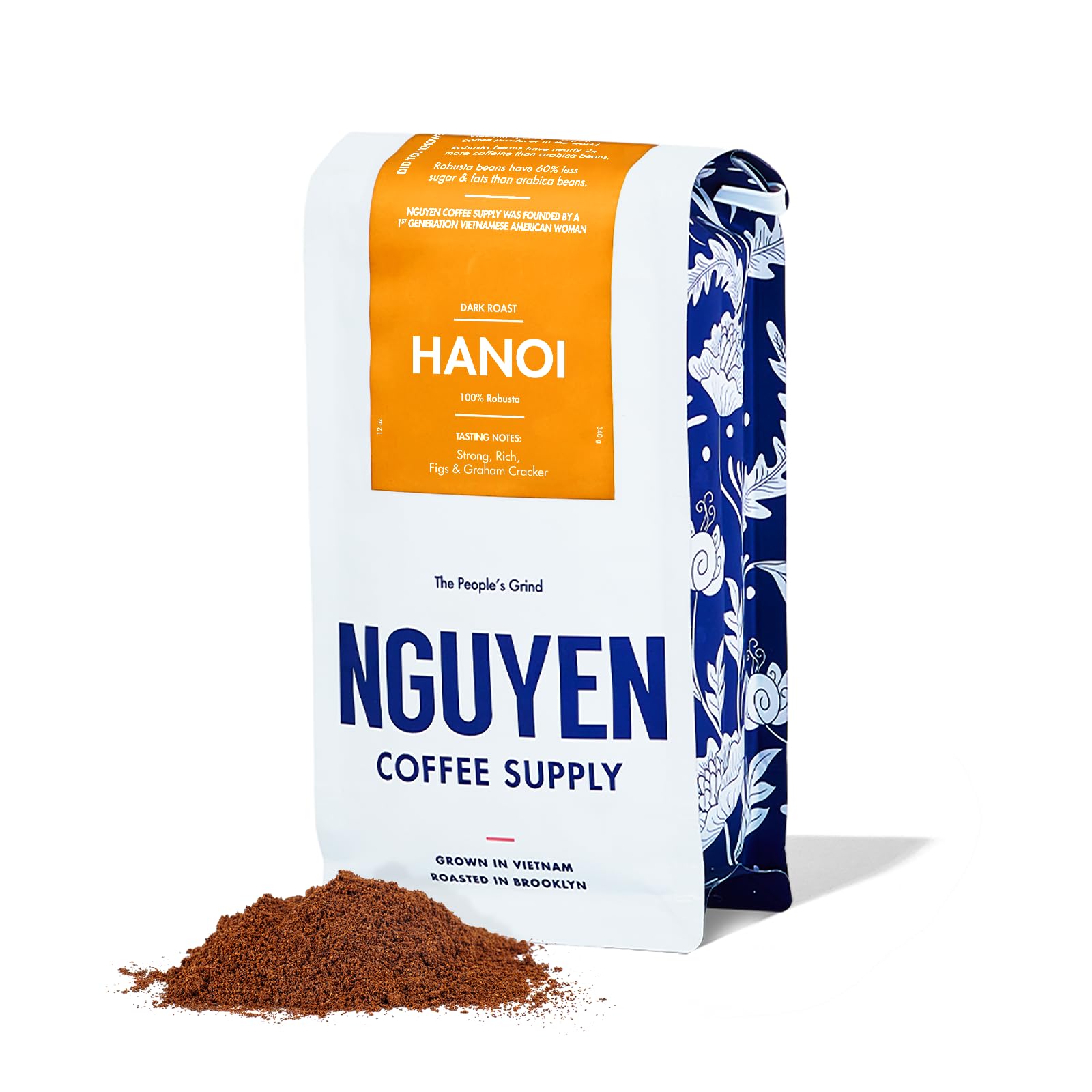 Nguyen Coffee Supply front bag shot showing label and roast benefits